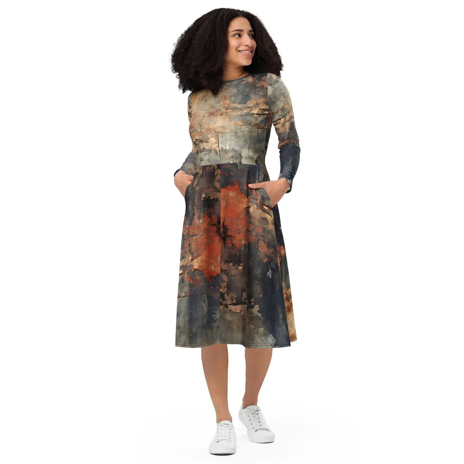 Autumn Dress Women | Long Sleeve Midi Dress | YVDesign 5XL / Autumn Autumn Dress Women | Long Sleeve Midi Dress | YVDesign 5XL / Autumn