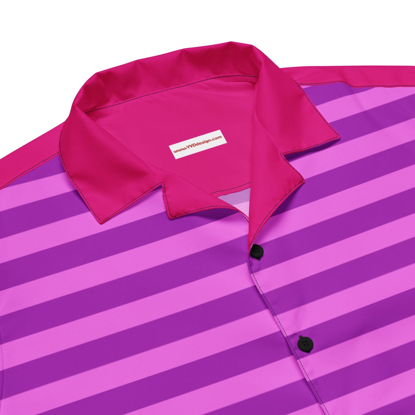 Pink Striped Dress Shirt Outfit / Short Sleeve Shirt With Buttons