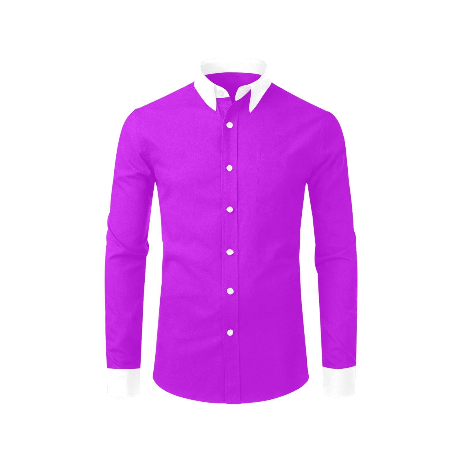 Purple and white dress shirt fashion