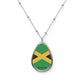 Jamaica Flag Necklace / Patriotic Jewelry For Jamaica Lovers