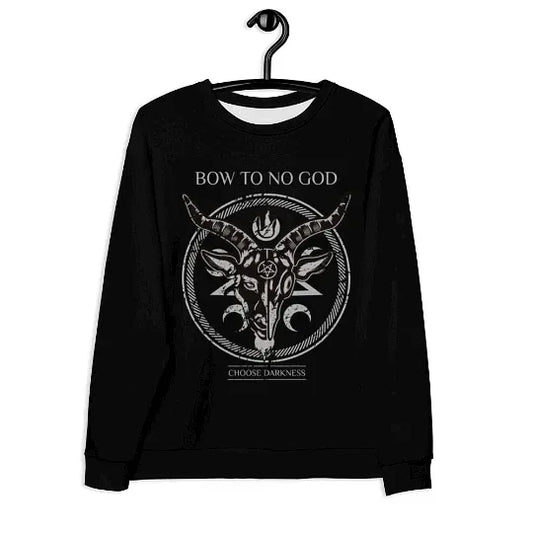 Atheïst Black Soft Goth Sweater / Gothic Clothes / Alternative Clothes