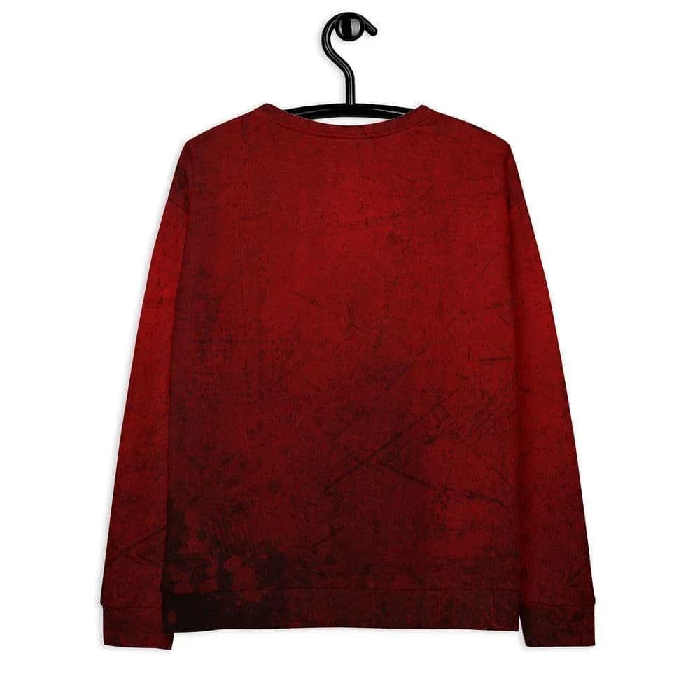 Back Side Edgy alternative sweater with soft goth screaming girl motif