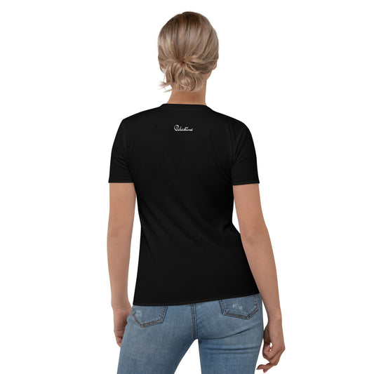 Back Side Palestine Tshirt Flag Color For Women