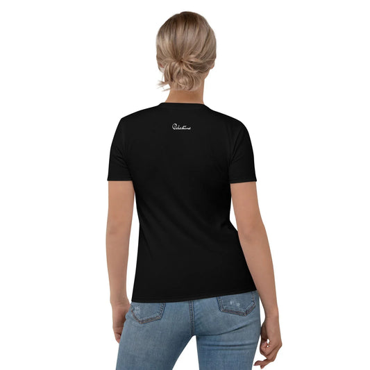 Back Side Palestine Tshirt Flag Color For Women