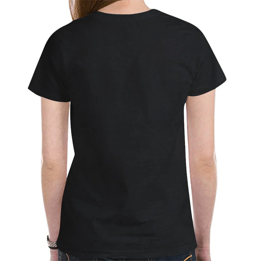 Back side Durable and lightweight women’s Christmas t-shirt with humorous drinking message