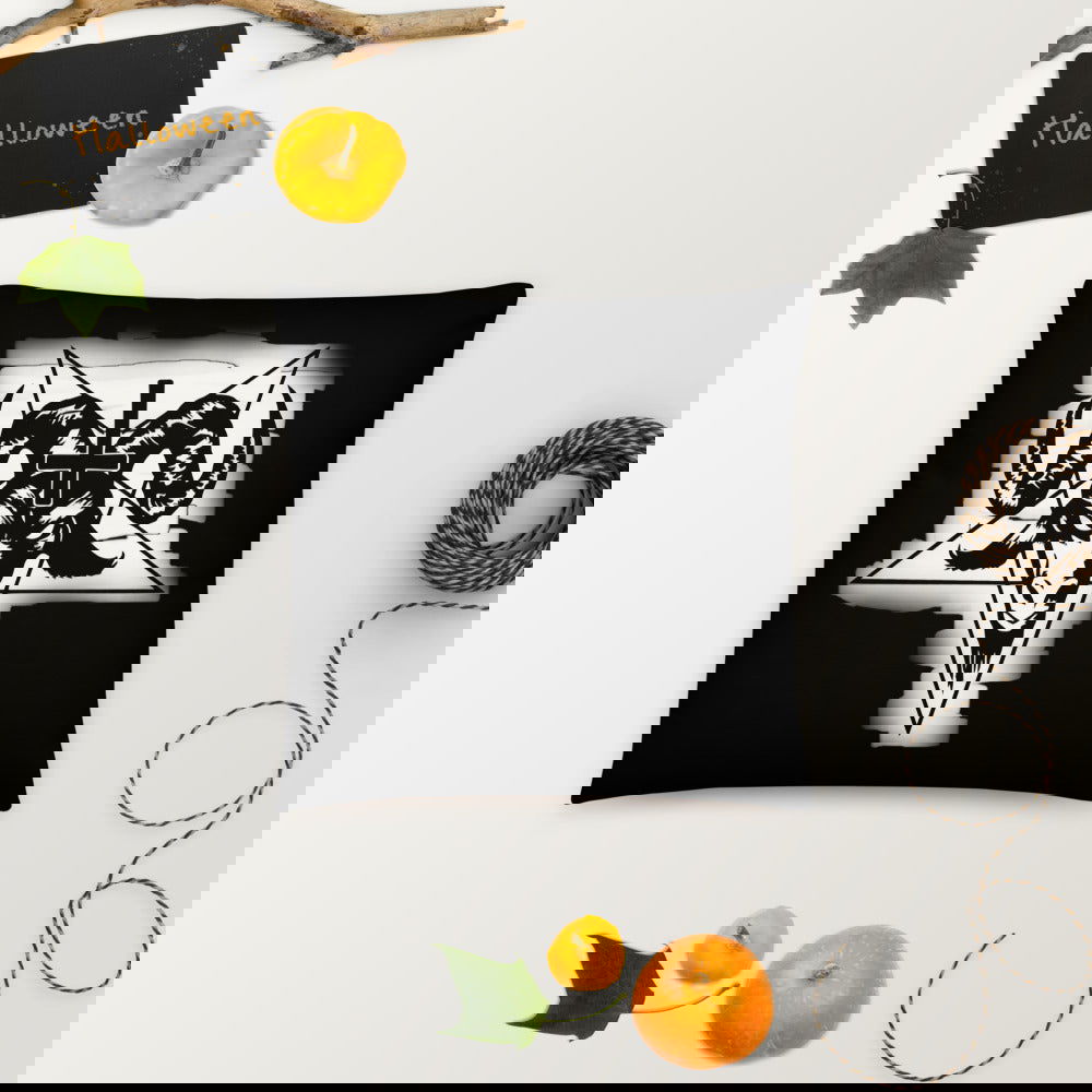 Baphomet Pillow / Pentacle Pillow / Ankh Pillow / Soft Goth Pillow / Black And Grey