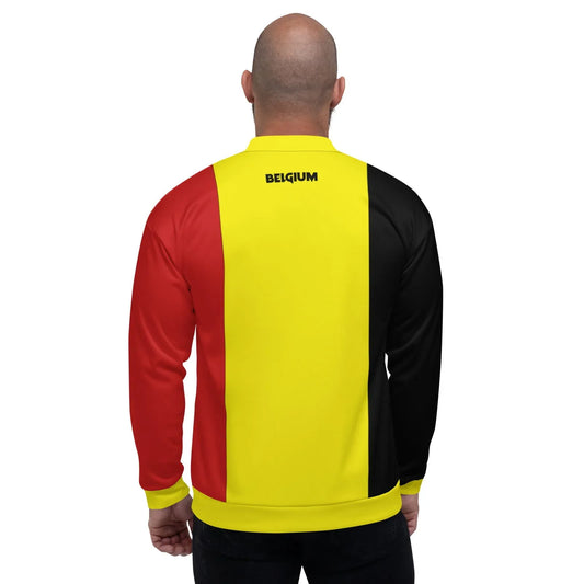 Belgian flag black yellow red tricolor unisex jacket