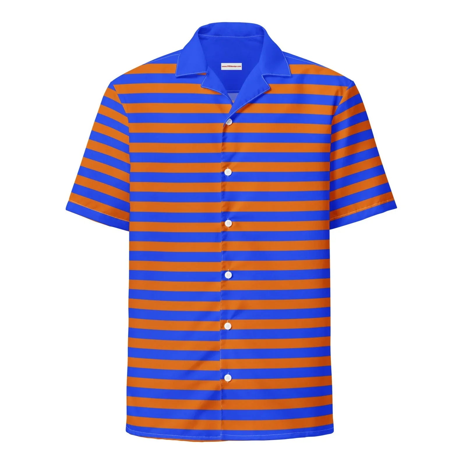 Orange and Blue Dress Shirt | Striped Button Up UPF50+ M / Blue/Orange Striped Orange and Blue Dress Shirt | Striped Button Up UPF50+ M / Blue/Orange Striped