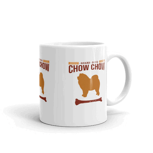 Ceramic Mug With Dog Print / Chow Chow Dog