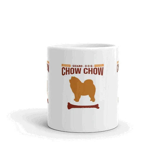 Ceramic Mug With Dog Print / Chow Chow Dog