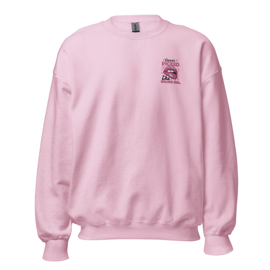 Classic fit embroidered breast cancer awareness sweater S to 5XL