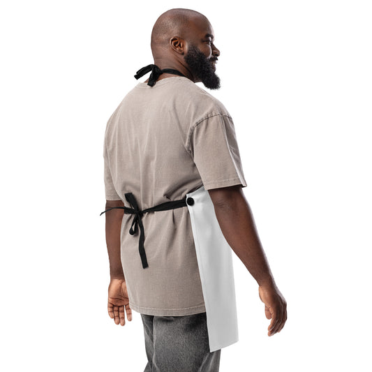 Cooking cat illustration on white apron