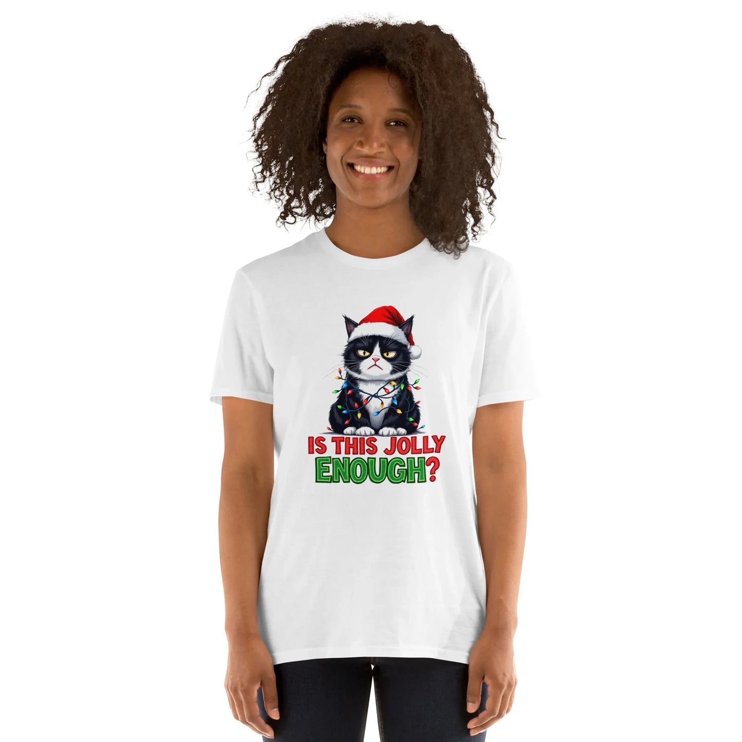 Durable Christmas t-shirt with double-stitched neckline