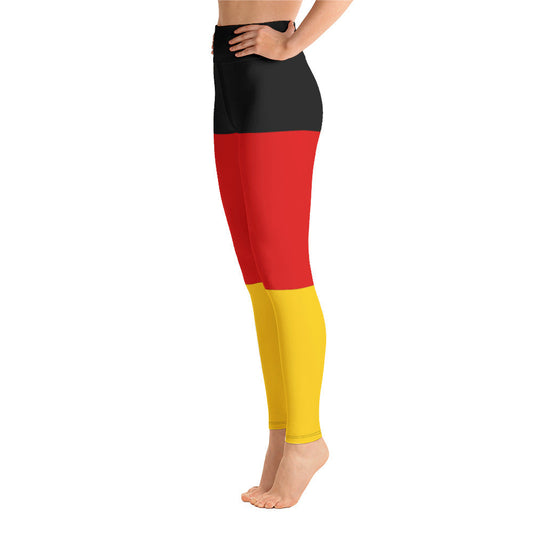 German Clothing Yoga Leggings / German Clothing Style / Striped Yoga Pants With Inside Pocket