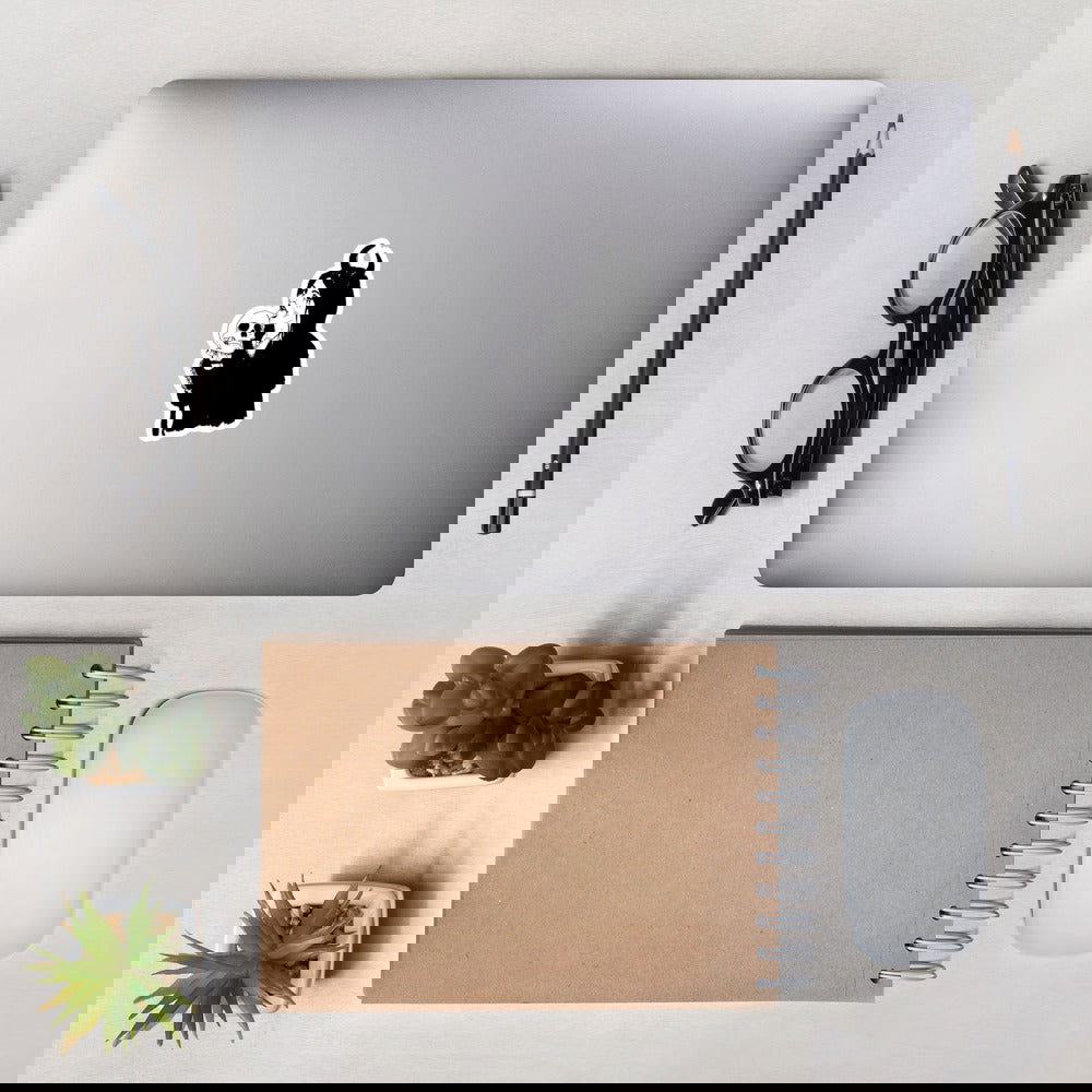 Goth Girl Licking Skull Sticker / Bubble Free Sticker / 3 Inches - 4 Inches - 5.5 Inches / Goth Stuff - YVDdesign