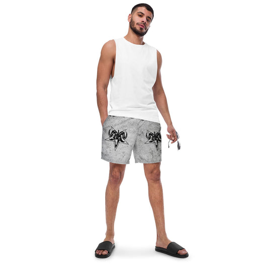 Goth Men's Swim Trunks / Baphomet Trunks / Baphomet Clothing Men /Eco Friendly Swim Trunks - YVDdesign