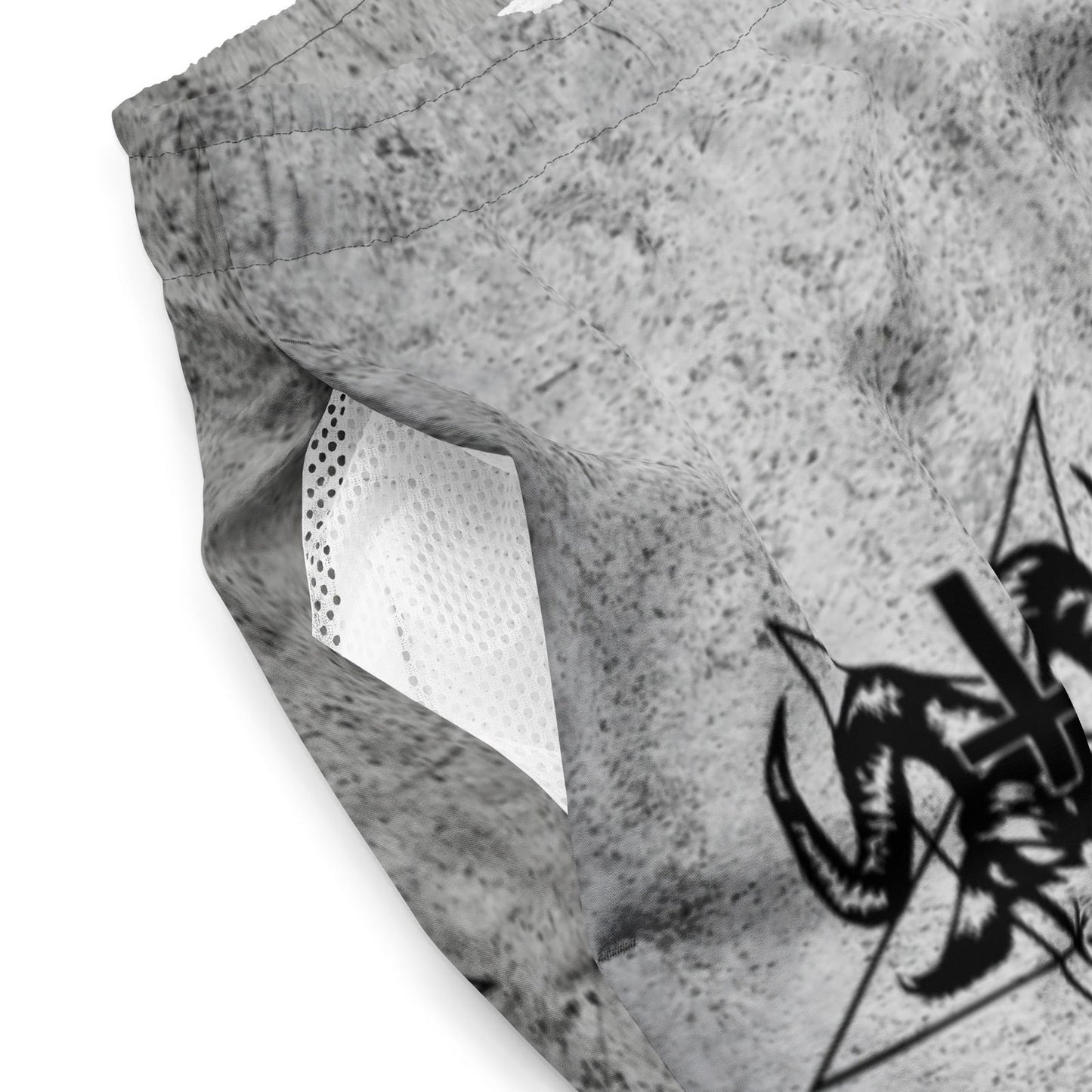 Goth Men's Swim Trunks / Baphomet Trunks / Baphomet Clothing Men /Eco Friendly Swim Trunks - YVDdesign