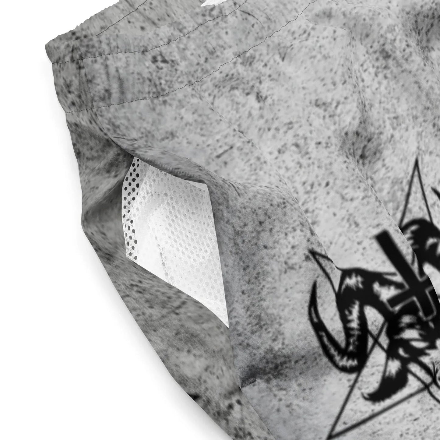 Goth Men's Swim Trunks / Baphomet Trunks / Baphomet Clothing Men /Eco Friendly Swim Trunks - YVDdesign