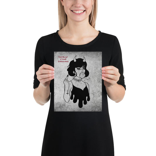 Gothic Wall Decor / Gothic Wall Art / Goth Art / Fuck Off Art / Quality Poster - YVDdesign