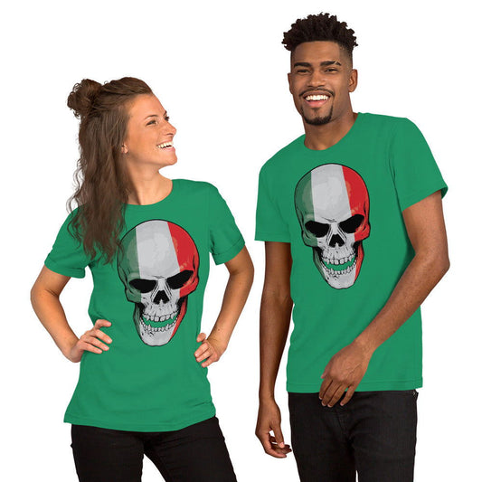 Green Italian T-shirt with Italy Skull
