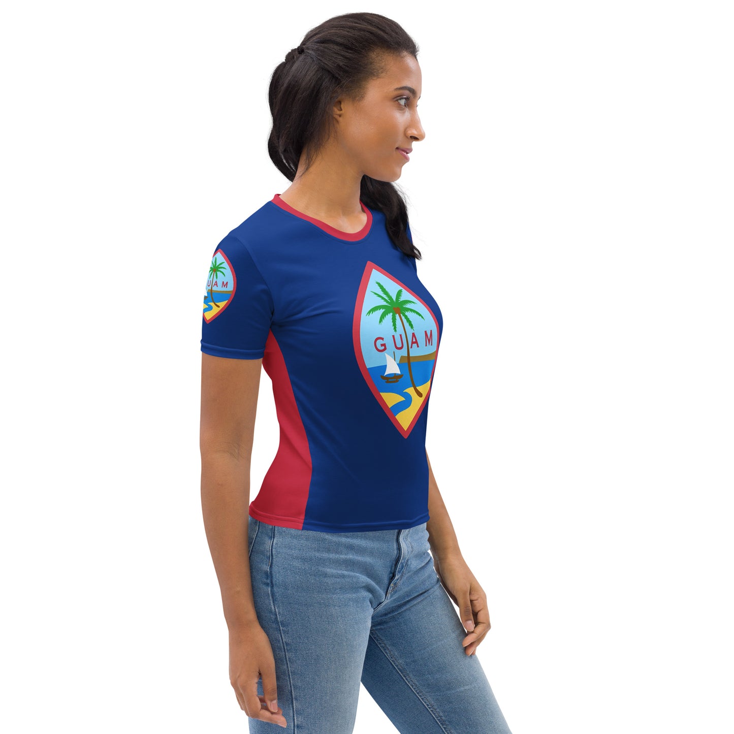 Guam t‑shirt women’s flattering crew neck silhouette