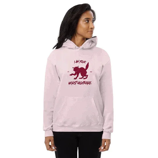Halloween cat graphic sweatshirt with front pouch pocket