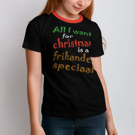 Holiday t-shirt for children with humorous frikandel special design