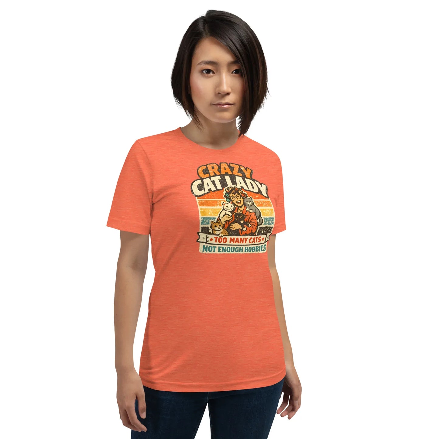 Humorous crazy cat lady shirt for everyday wear