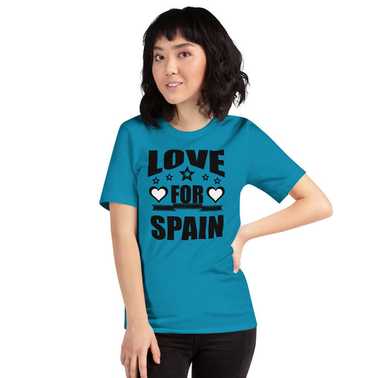 "I Love Spain" T-shirt Aqua color
