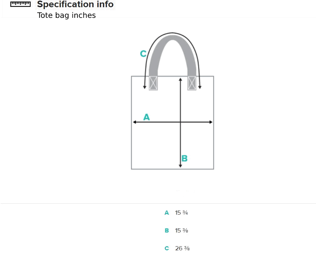 Inches size guide bag