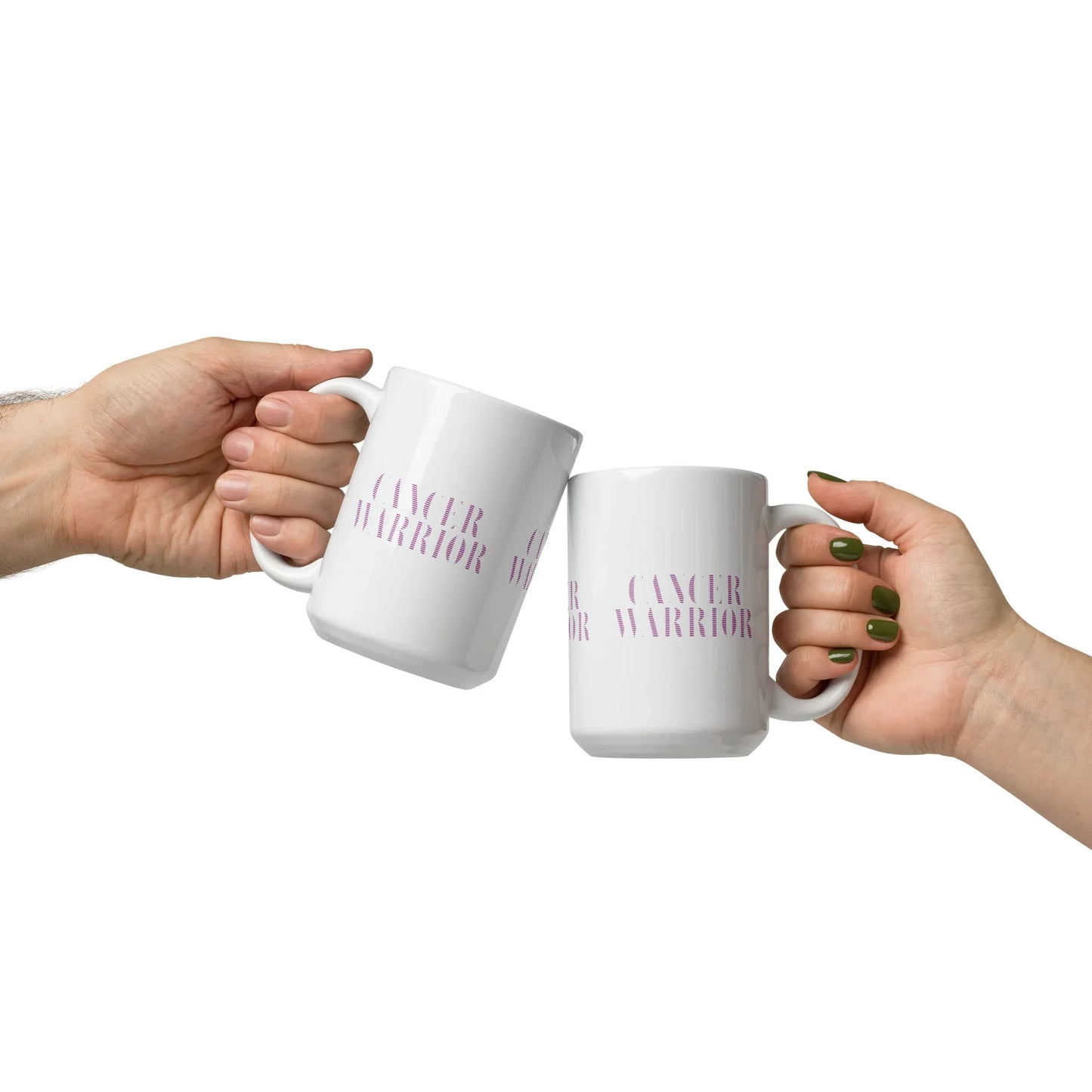 Inspirational cancer awareness mug for fighters and survivors