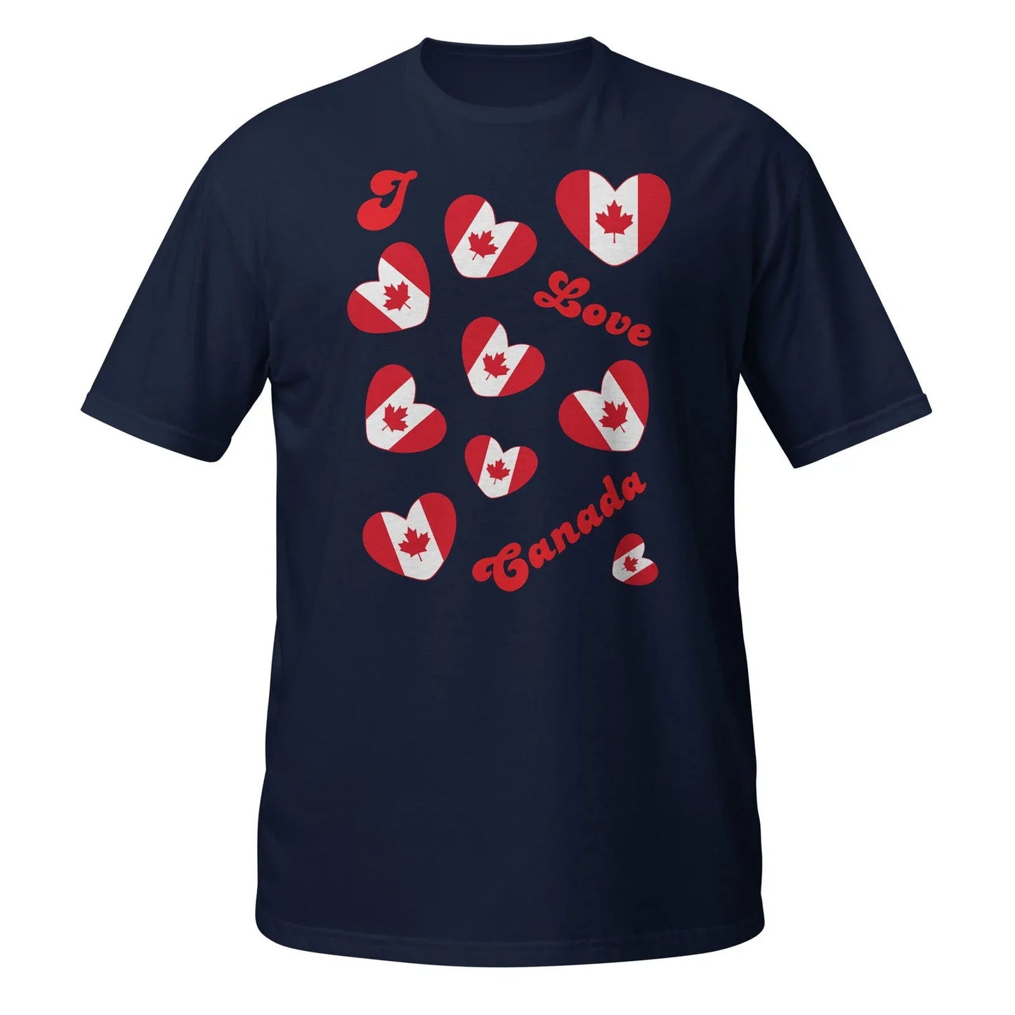 Lightweight I Love Canada T-Shirt, breathable for summer celebrations