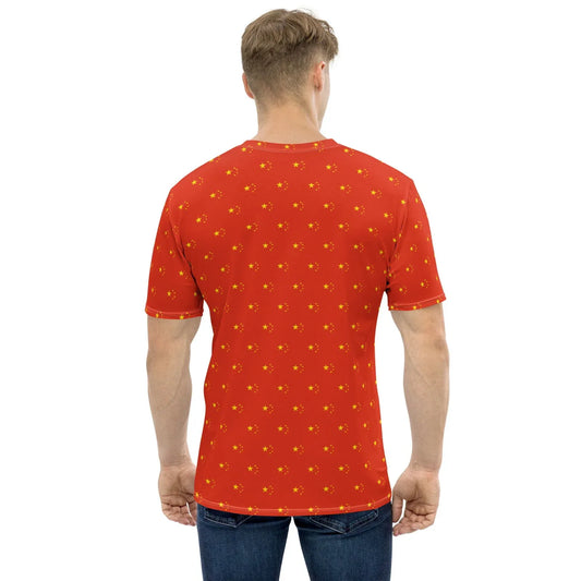 Men’s Chinese style t-shirt inspired by China flag design