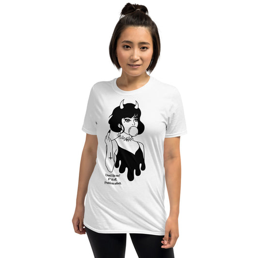 Middle finger shirt made from ring-spun cotton