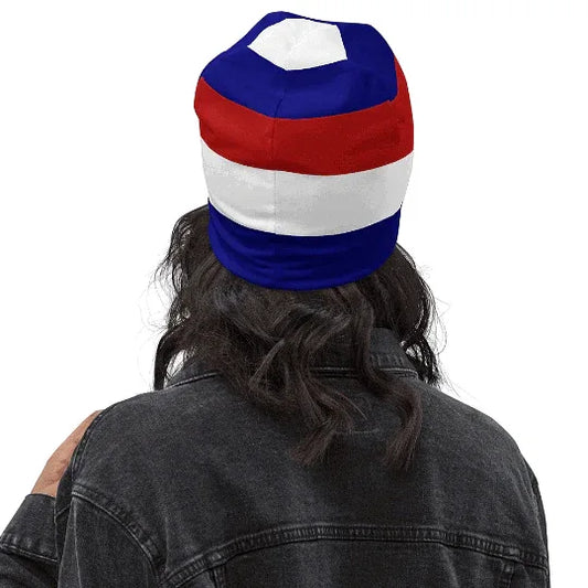 Netherlands flag beanie showing Dutch pride in cold weather
