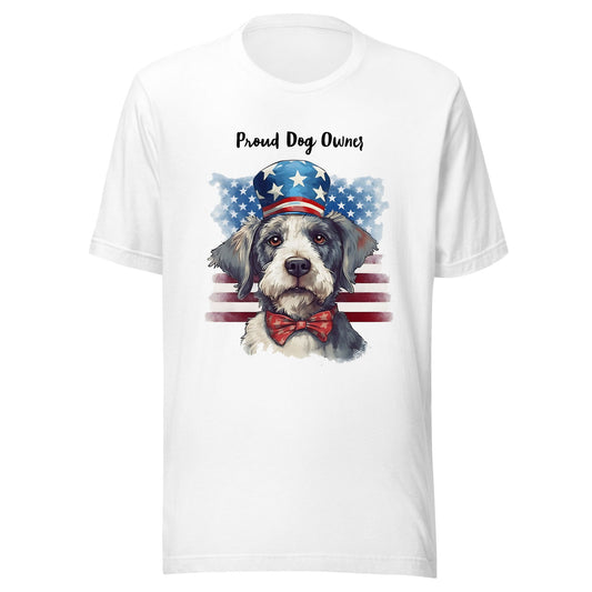 Patriotic Dog Tibetan Terrier White T-Shirt For Proud Dog Owner