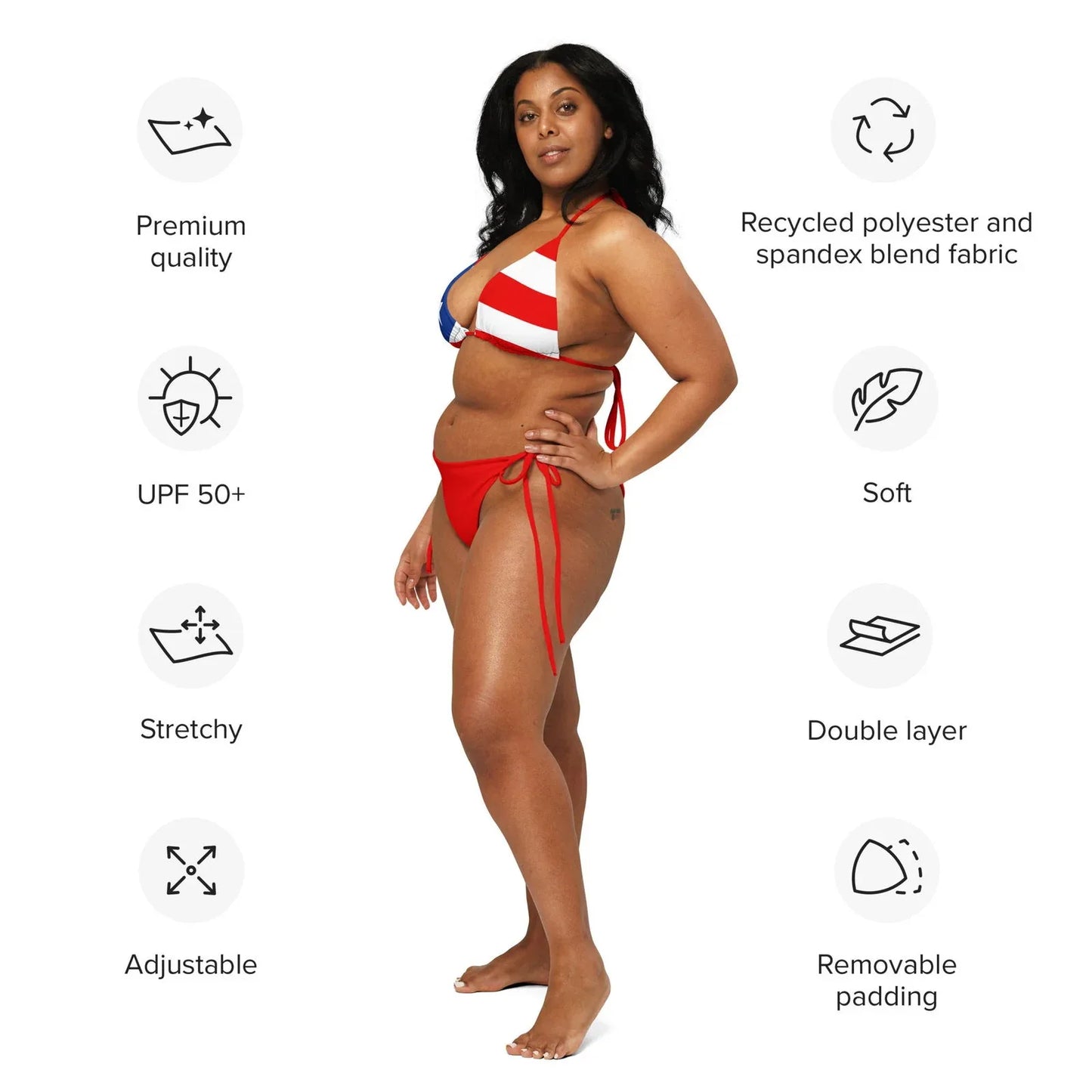 Recycled Puerto Rico Flag Swimsuit – Caribbean Pride Swimwear