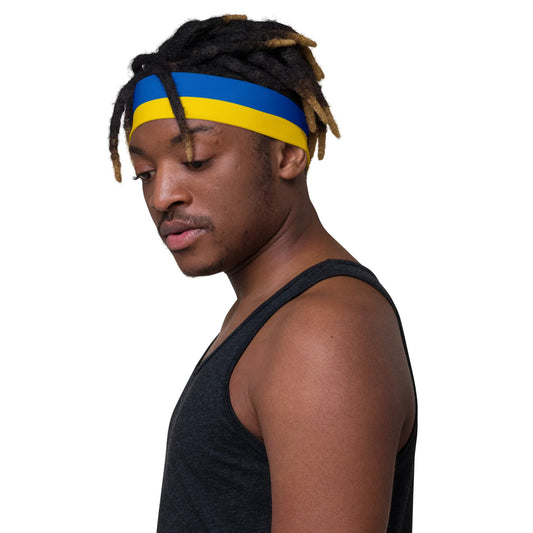 Show support for Ukraine with a blue and yellow headband