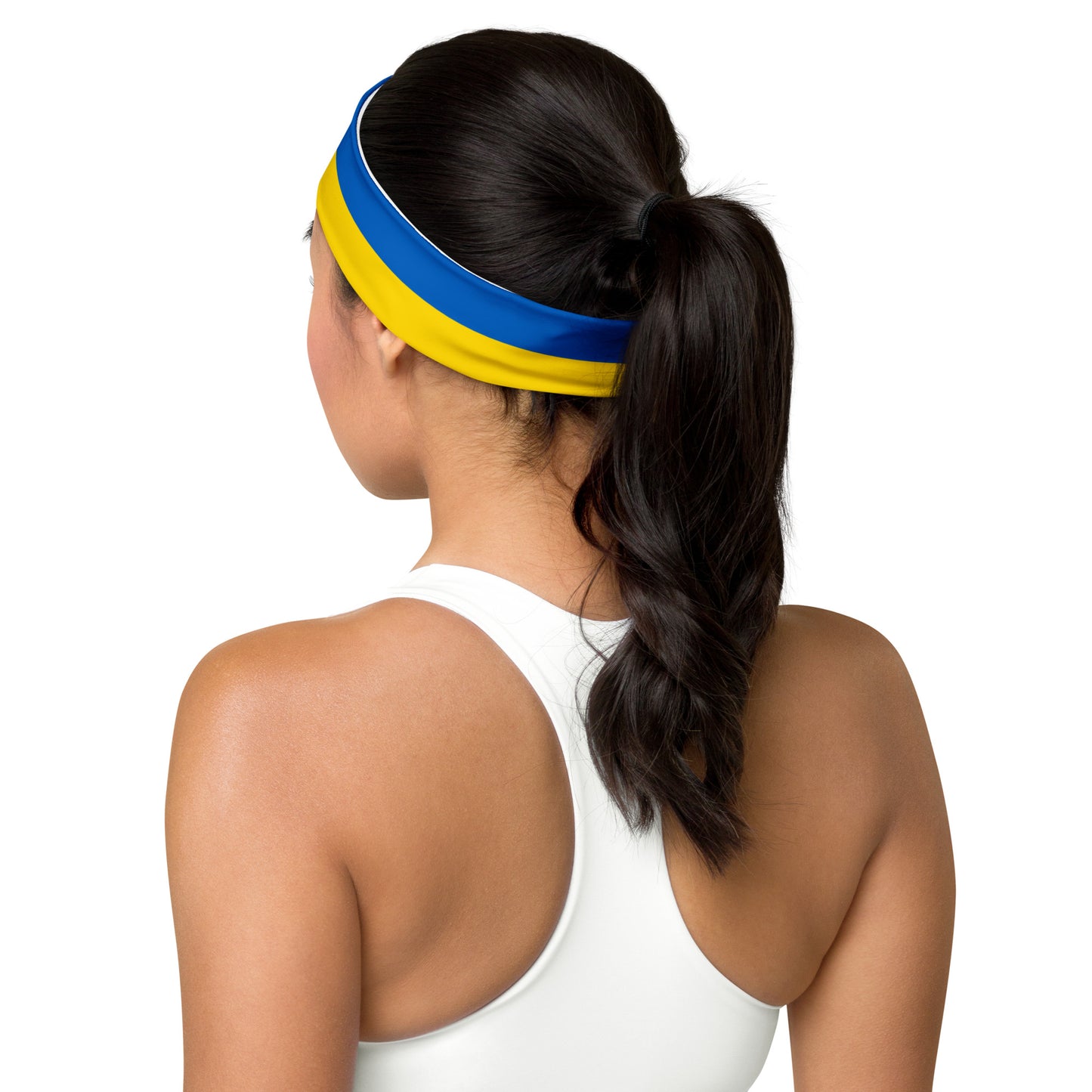 Soft stretchy Ukraine flag headband
