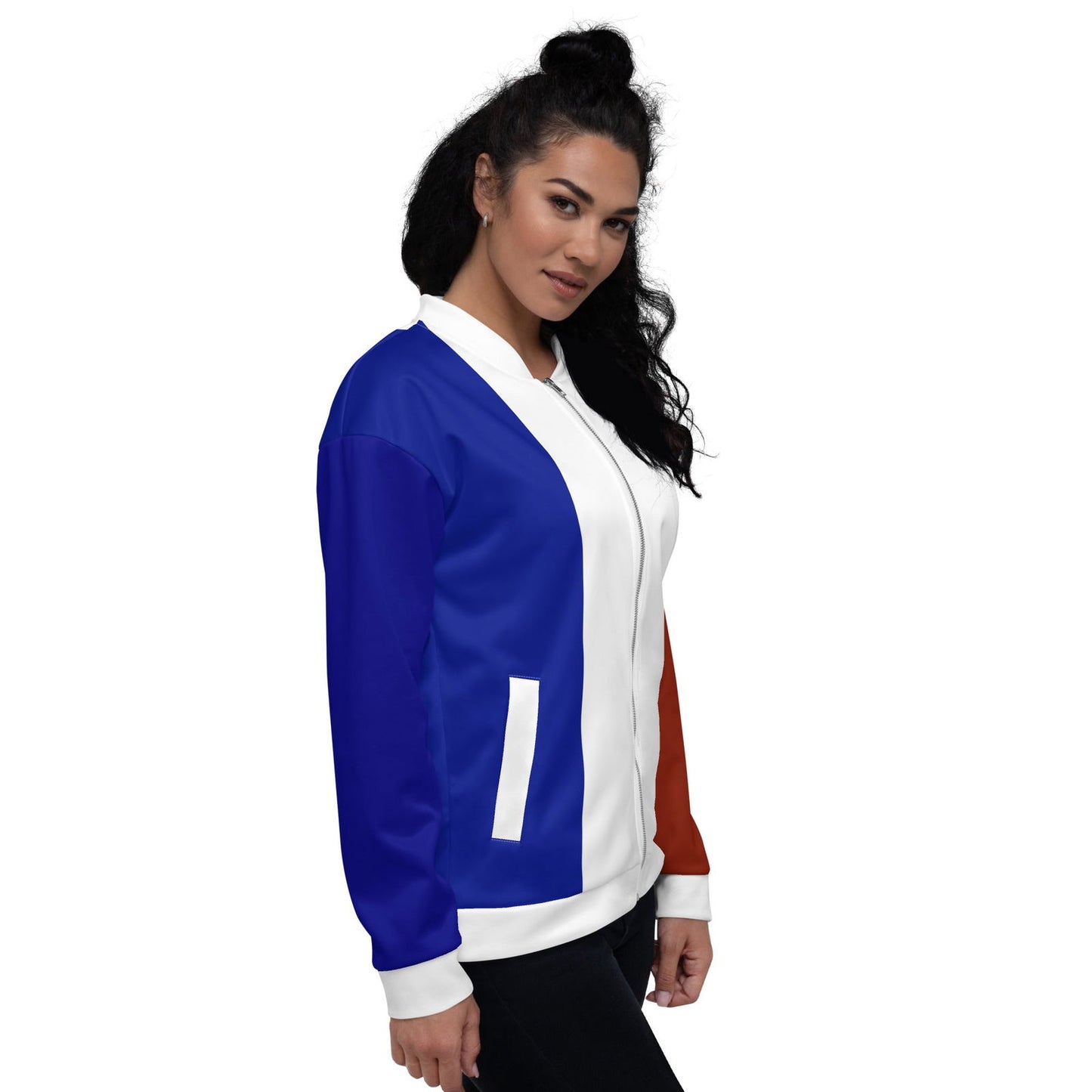 Unisex France tricolor jacket for festivals and events