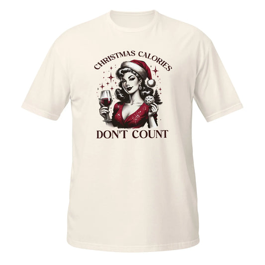 White Christmas-themed t-shirt featuring humorous text and graphic