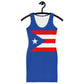 Showcase Your Island Love: Puerto Rico Flag Midi Bodycon Dress