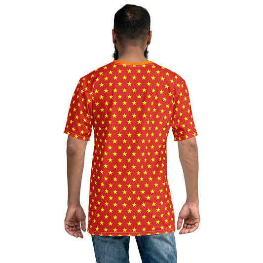 Back Side Men's Yellow Polka Dot T-Shirt with Vietnam Design
