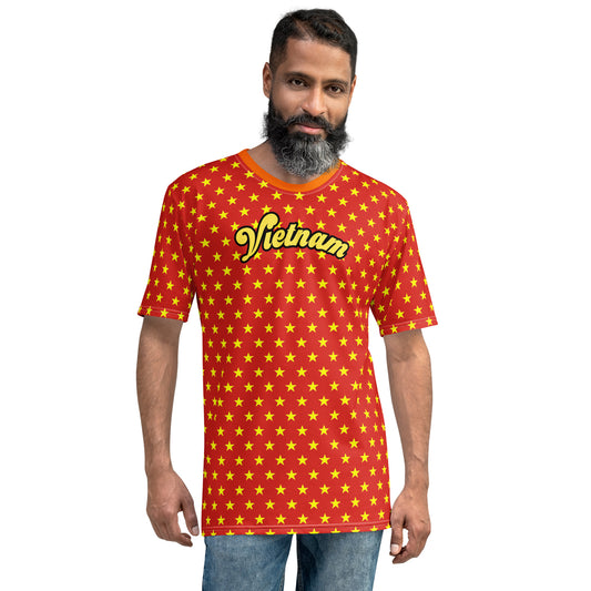 Vietnam T-Shirt For Men With Yellow Polka Dot Design