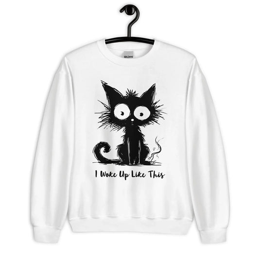 black cat sweatshirt funny design