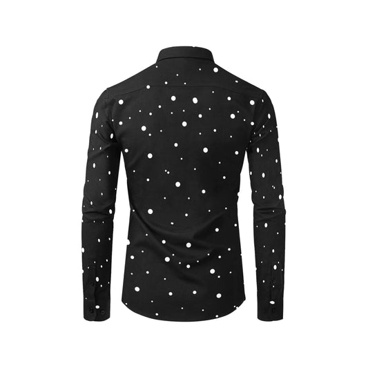 business casual polka dot shirt men