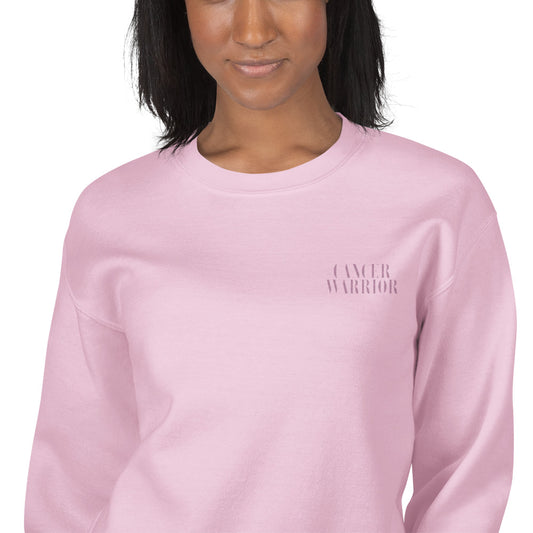 cancer awareness embroidered sweatshirt