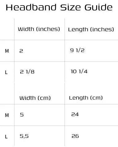 headband size guide
