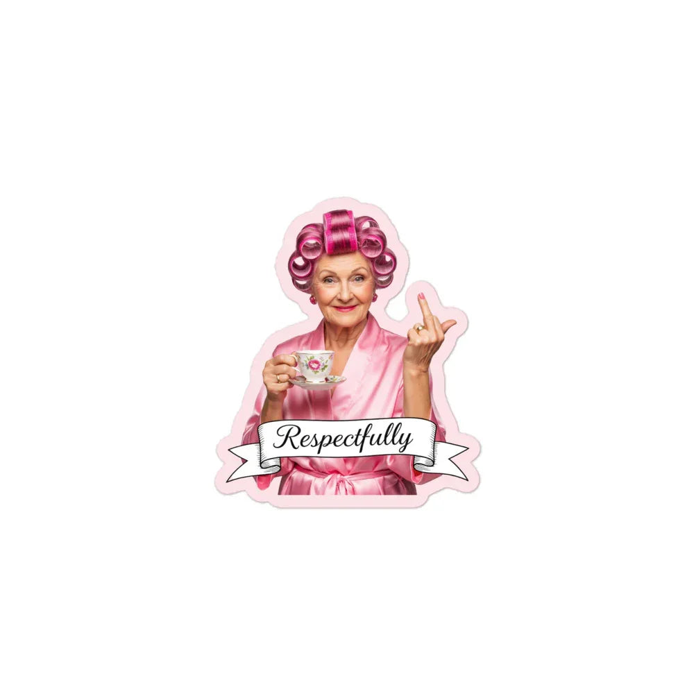 humorous grandma sticker design