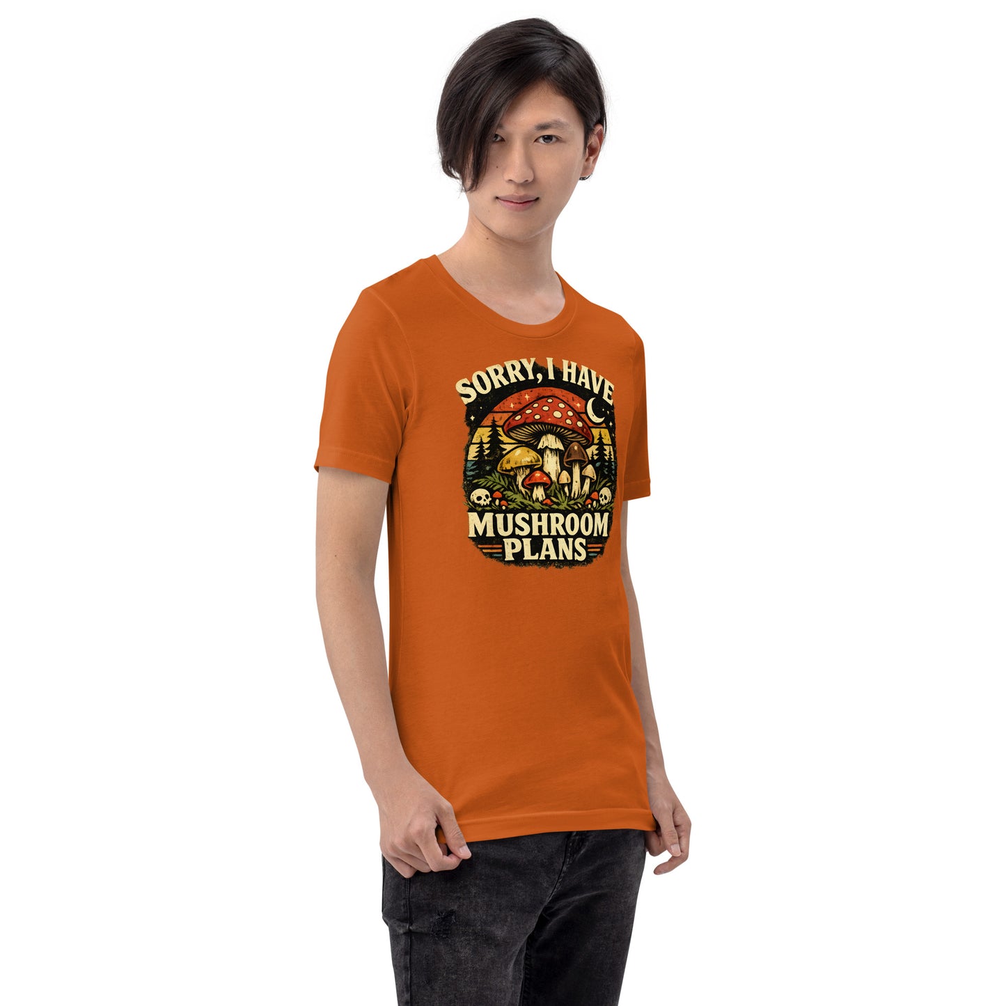 mushroom lover graphic t-shirt with vintage style print
